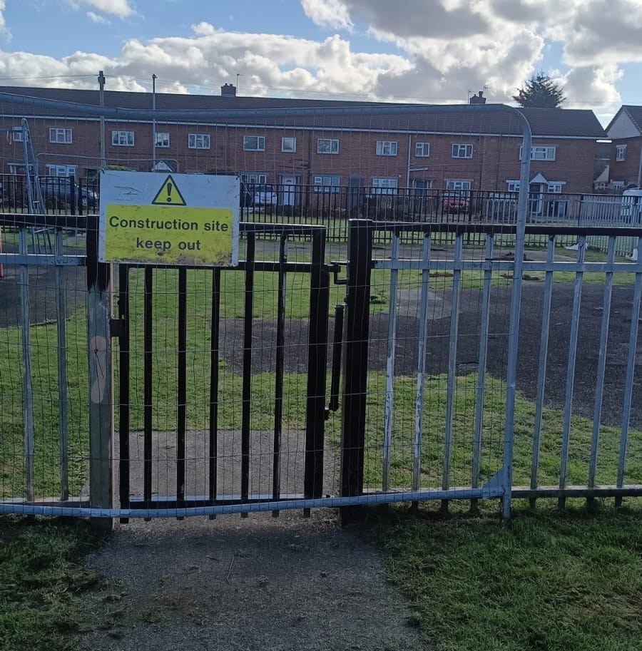 A photo of a park railings