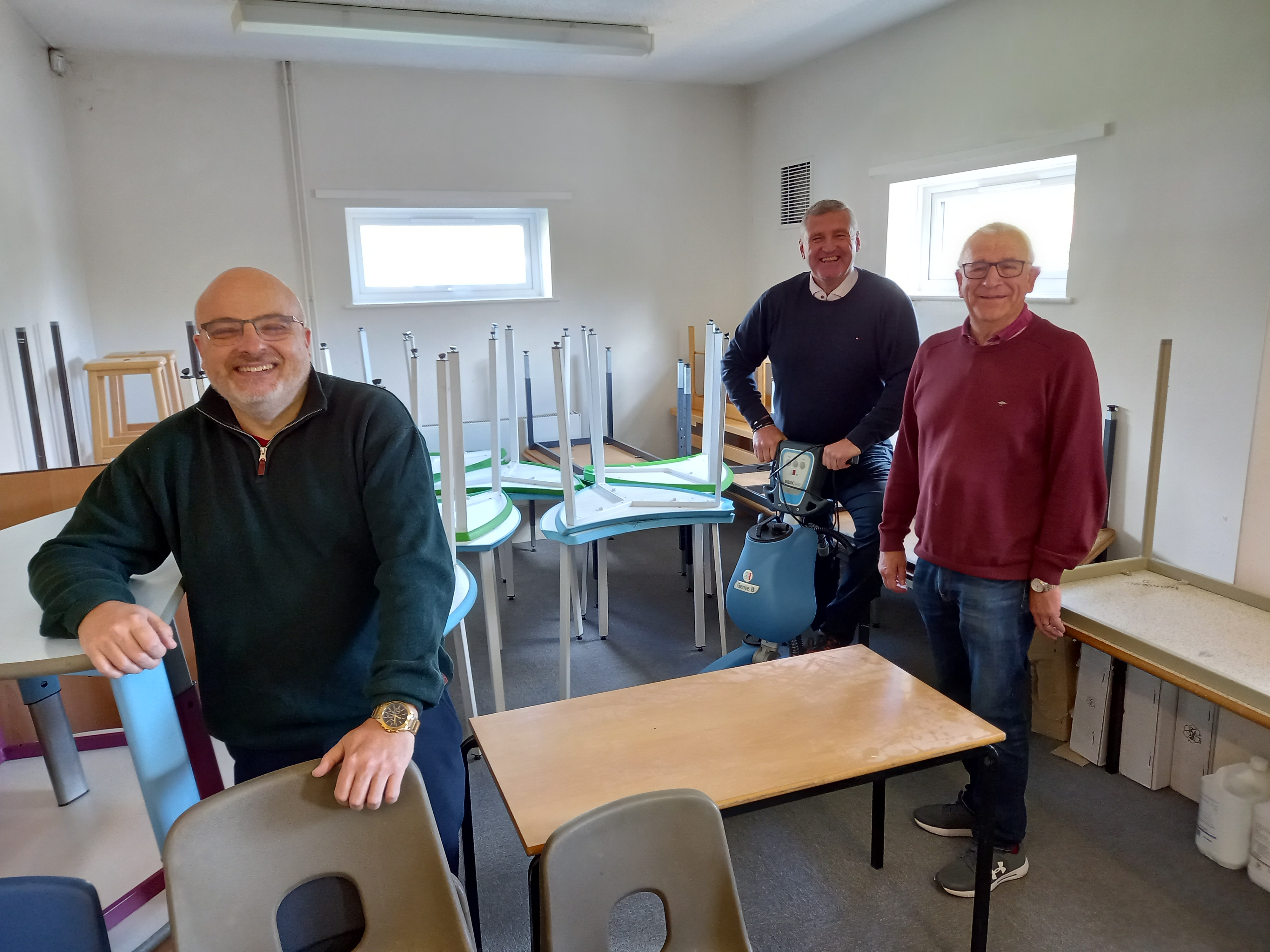 Cllrs Steptoe, Harrison and Stokes with donated furniture