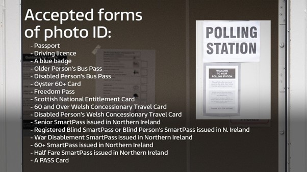 Voter ID required at UK elections