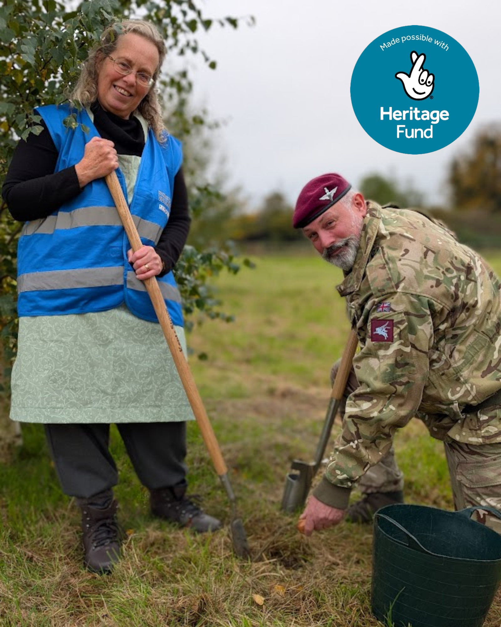 Planting of tulips in Heroes Commemorative Orchard